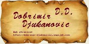 Dobrimir Đukanović vizit kartica